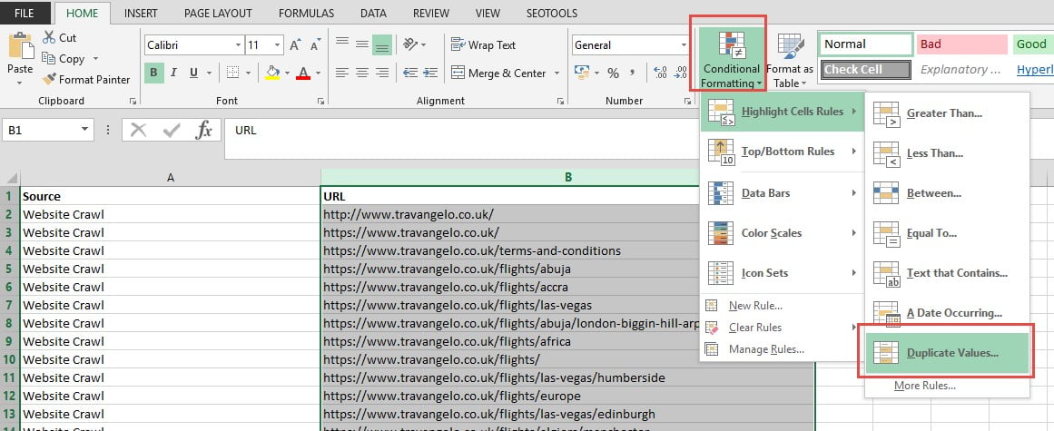 Highlighting-duplicate-values-in-Excel